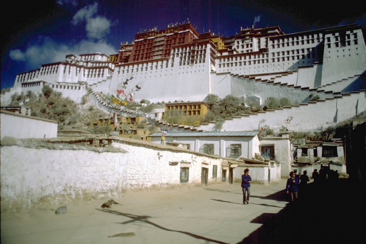 Tibet Lhasa Potal Palace Wide Angle